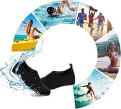 Nedrseće vodene cipele za plažu i more, crne, veličina 26-29 | SEASOLES