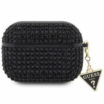 Guess Rhinestone Triangle maska za AirPods Pro, crno