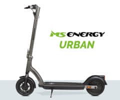 MS ENERGY Urban 500 električni romobil, 25,4 cm, 500 W, do 50 km, 36 V/13 Ah, srebrna