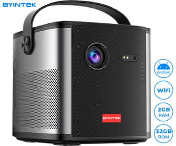 Byintek UFO U80 prijenosni projektor, Android, WiFi, 2/32 GB, 500 lum