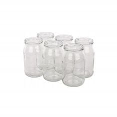 Altom Staklenke za kiseljenje krastavaca, 6 komada, 900 ml, 6 kuka
