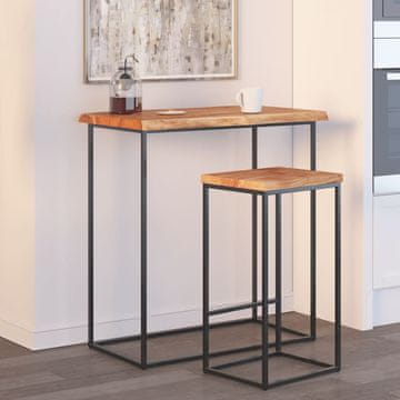 Vidaxl Ploča stola 70x60x2,5 cm Puno drvo akacije Prirodni rub