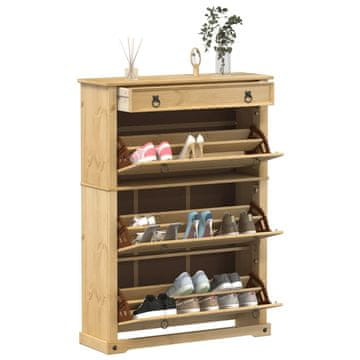 Vidaxl Corona Ormarić za cipele 99x32x138 cm Masivni borov drvo