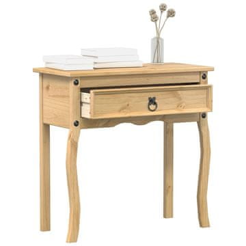 Vidaxl Corona konzolni stolić, 73x35x73 cm, masivni borov drvo