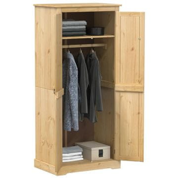 Vidaxl Corona Ormar, 76x50x170 cm, Masivno borovo drvo