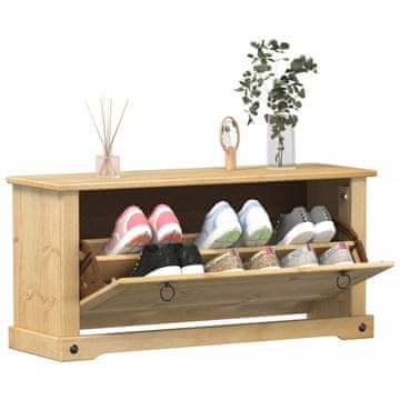 Vidaxl Corona Ormarić za cipele 99x32x47 cm Masivno borovo drvo