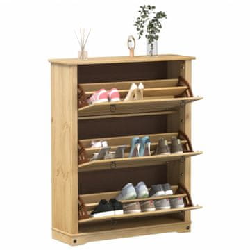 Vidaxl Corona Ormarić za cipele 99x32x124,5 cm Masivni borov drvo