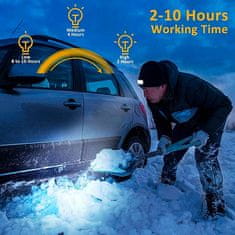 Netscroll Zimska kapa s LED lampom, topla i moderna kapa za noćne aktivnosti, skidiva svjetiljka, idealna za trčanje, kampiranje, ribolov, LightBeanie, osnovni