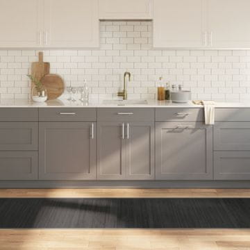 Vidaxl Pravokutni tepih, sivi, 70x300 cm, bambus