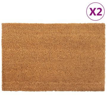 Vidaxl Otirači za vrata, 2 kom, Prirodni, 40x60 cm, Kokosova vlakna