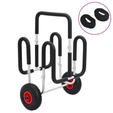 Vidaxl Kolica s 2 daske, 90 kg, aluminij