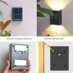 HOME & MARKER® Vodootporne vrtne solarne LED svjetiljke za vanjsku dekoraciju, 2 komada | DUOLUMO