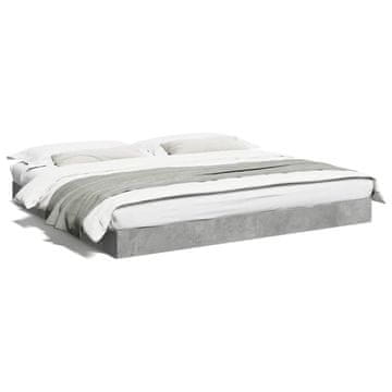 Vidaxl Okvir za krevet Betonsko-sivi 180x200 cm Materijal na bazi drva