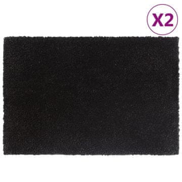 Vidaxl Otirači za vrata, 2 kom, crni, 40x60 cm, kokosovo vlakno