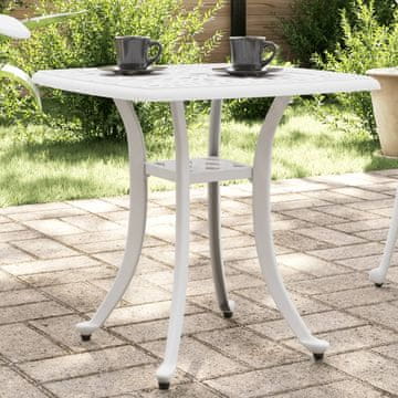 Vidaxl Vrtni stol Bijeli 53x53x53 cm Lijevani aluminij