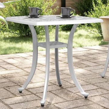 Vidaxl Vrtni stol Bijeli 53x53x53 cm Lijevani aluminij