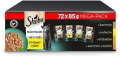 Sheba vrećice peradi u soku za odrasle mačke 72×85 g
