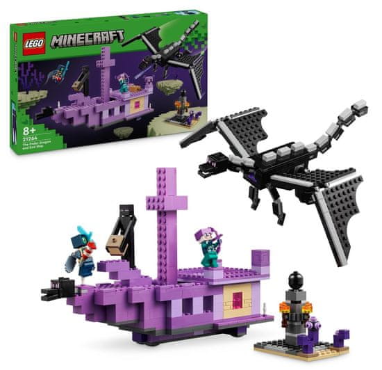 LEGO Minecraft 21264 Dragon of Ender in Ship of Ender