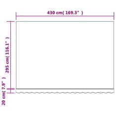 Vidaxl Zamjenska tkanina za tendu, višebojne pruge, 4,5 x 3 m
