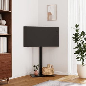 Vidaxl Kutni TV stalak za 32-65 inča crni