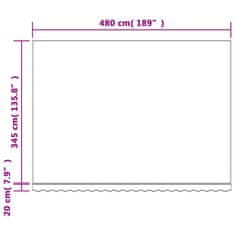 Vidaxl Zamjenska tkanina za tendu, višebojne pruge, 5 x 3,5 m