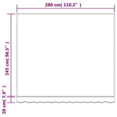 Vidaxl Zamjenska tkanina za tendu, višebojne pruge, 3 x 2,5 m