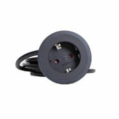 Bachmann PIX ugradbena utičnica 1x220V crna 2m 926.001