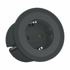 Bachmann PIX ugradbena utičnica 1x220V crna 2m 926.001