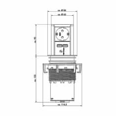 Bachmann ELEVATOR potopni stup 1x240V, 2x USB 928.020