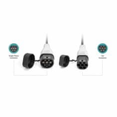 Digitus Kabel za punjenje Tip2 32A jednofazni spiralni 7,5 m