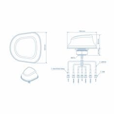 Teltonika Kombinirana antena mimo omni 5G/GNSS /WiFi SMA s kabelom 3m PR1KC640