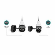 Digitus Kabel za punjenje Tip2 32A jednofazni 5m spiralni
