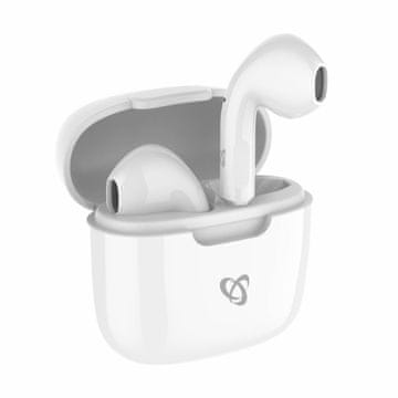 S-box Bijele bluetooth slušalice s mikrofonom EB-TWS18