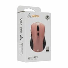 S-box Bežični USB miš WM-993 ružičaste boje