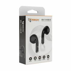 S-box Crne bluetooth slušalice s mikrofonom EB-TWS18