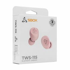 S-box ružičaste bluetooth slušalice s mikrofonom EB-TWS115