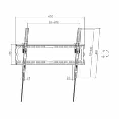 S-box Zidni nosač za TV PLB-3446T-2 crni