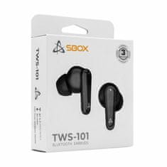 S-box Crne bluetooth slušalice s mikrofonom EB-TWS101