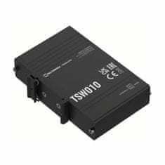 Teltonika mrežni prekidač switch 100M s 5 portova, 1x PoE, DIN mini metalno kućište, TSW010