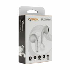 S-box Bijele bluetooth slušalice s mikrofonom EB-TWS18