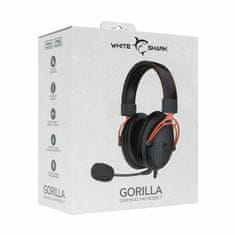 White Shark slušalice + mikrofon crno/crvene gaming GH-2341 GORILLA