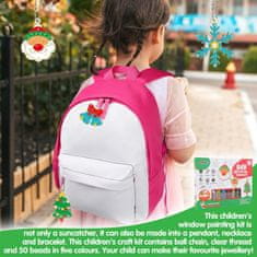 Netscroll Kreativni set za djecu, s motivima dinosaura, DIY igračke, izrada obojanih obeskova s dijamantima, 6 dizajna, potiče maštu i motoriku, ArtCraft, mladići i djevojke