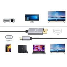 Verkgroup kabel USB-C u DisplayPort, 8K 4K 2K 1,8m DSP 1.4