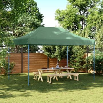 Vidaxl Sklopivi šator za zabavu zeleni 440x292x315 cm