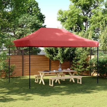 Vidaxl Sklopivi šator za zabavu bordo boje 440x292x315 cm