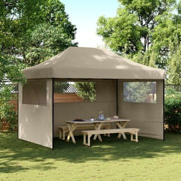 Vidaxl 3-zidni Pop-Up šator za zabavu boje taupe