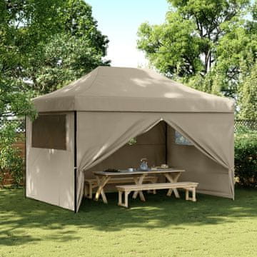 Vidaxl 4-zidni Pop-Up šator za zabavu boje taupe