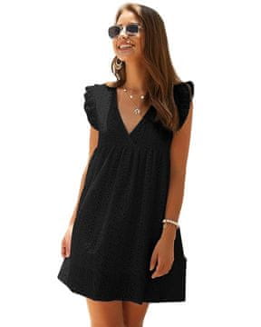 VIVVA® Ljetna haljina, široki kroj, V-izrez, nabrani rukavi | BELLACHIC