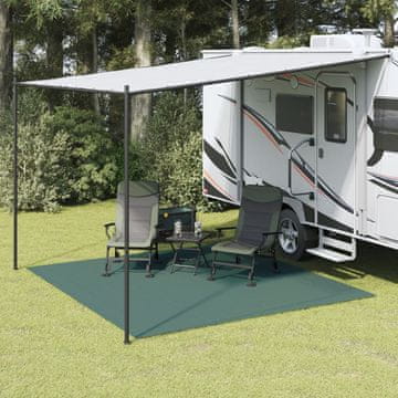 Vidaxl Kamperska prostirka za pod zelena 3x3 m