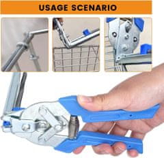 Vixson Kliješta za žičane ograde sa 600 sponki tipa M | CRIMPERO